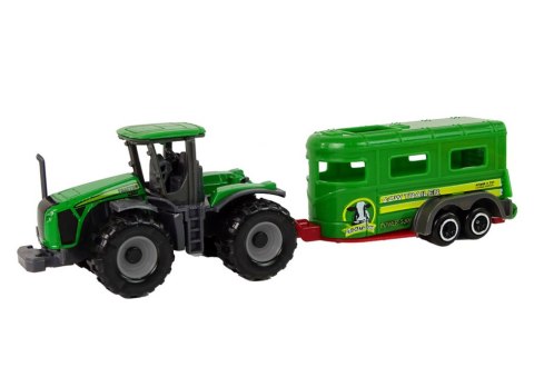 LEAN Toys Traktor z Przyczepą Zielony LEAN Toys Traktor z Przyczepą Zielony