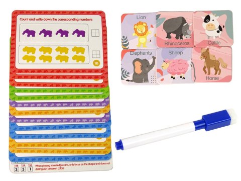 LEAN Toys Zabawka Edukacyjna Zwierzęta Karty Zadań Liczenie Sorter 60 Elementów LEAN Toys Zabawka Edukacyjna Zwierzęta Karty Zadań Liczenie Sorter 60 Elementów