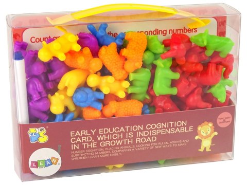 LEAN Toys Zabawka Edukacyjna Zwierzęta Karty Zadań Liczenie Sorter 60 Elementów LEAN Toys Zabawka Edukacyjna Zwierzęta Karty Zadań Liczenie Sorter 60 Elementów