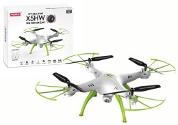 LEAN Toys Zdalnie Sterowany Dron X5HW Biało-Zielony