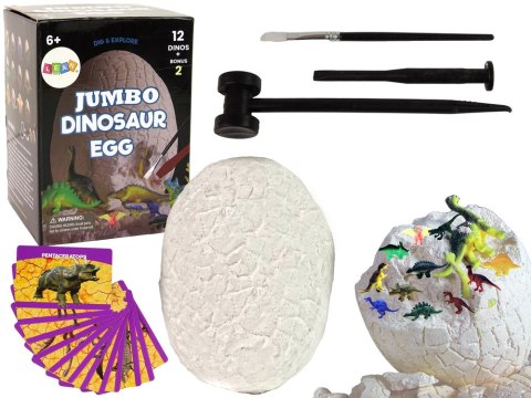 LEAN Toys Zestaw Archeologiczny Wykopaliska Ogromne Jajo 12 Figurek Dinozaur LEAN Toys Zestaw Archeologiczny Wykopaliska Ogromne Jajo 12 Figurek Dinozaur