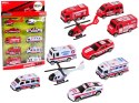 LEAN Toys Zestaw Autek Resoraki Pojazdy Straż Pożarna Ambulans