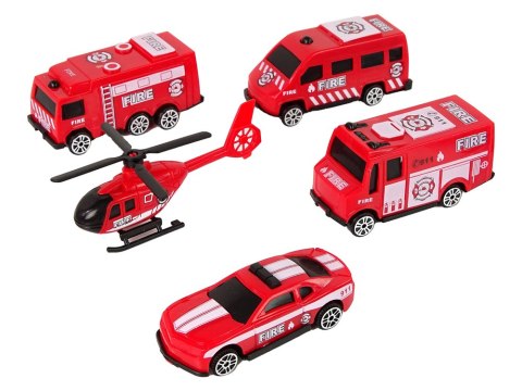 LEAN Toys Zestaw Autek Resoraki Pojazdy Straż Pożarna Ambulans LEAN Toys Zestaw Autek Resoraki Pojazdy Straż Pożarna Ambulans