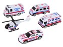 LEAN Toys Zestaw Autek Resoraki Pojazdy Straż Pożarna Ambulans