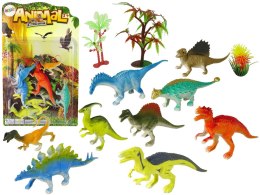 LEAN Toys Zestaw Figurek Dinozaurów 9 sztuk Kolorowe