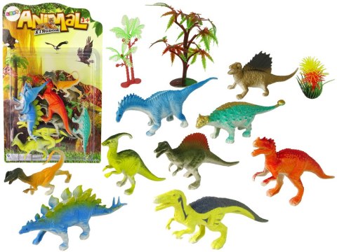 LEAN Toys Zestaw Figurek Dinozaurów 9 sztuk Kolorowe LEAN Toys Zestaw Figurek Dinozaurów 9 sztuk Kolorowe