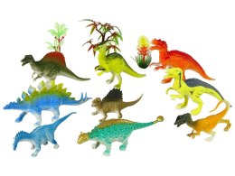 LEAN Toys Zestaw Figurek Dinozaurów 9 sztuk Kolorowe