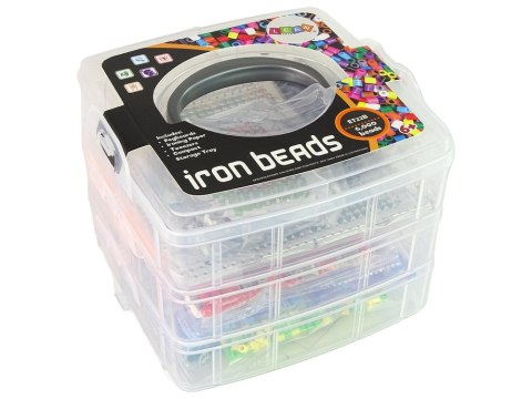 LEAN Toys Zestaw Kolorowych Koralików Do Prasowania DIY 6000 Sztuk LEAN Toys Zestaw Kolorowych Koralików Do Prasowania DIY 6000 Sztuk