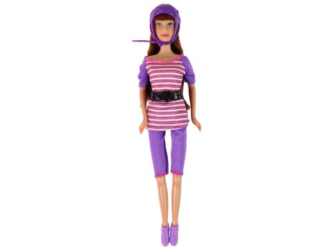 LEAN Toys Zestaw Lalek Lucy Purpurowy Hulajnoga Deskorolka Kaski LEAN Toys Zestaw Lalek Lucy Purpurowy Hulajnoga Deskorolka Kaski