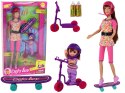 LEAN Toys Zestaw Lalek Lucy Różowy Hulajnoga Deskorolka Kaski
