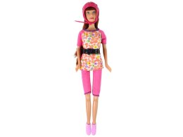 LEAN Toys Zestaw Lalek Lucy Różowy Hulajnoga Deskorolka Kaski