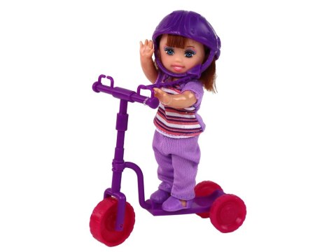 LEAN Toys Zestaw Lalek Lucy Różowy Hulajnoga Deskorolka Kaski LEAN Toys Zestaw Lalek Lucy Różowy Hulajnoga Deskorolka Kaski