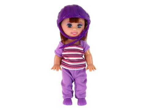LEAN Toys Zestaw Lalek Lucy Różowy Hulajnoga Deskorolka Kaski LEAN Toys Zestaw Lalek Lucy Różowy Hulajnoga Deskorolka Kaski