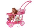 LEAN Toys Zestaw Lalka Lucy W Ciąży Niemowlę Wózek Długie Brązowe Włosy