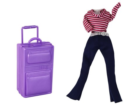 LEAN Toys Zestaw Lalka Z Przebraniem Walizka Torebka Przygoda LEAN Toys Zestaw Lalka Z Przebraniem Walizka Torebka Przygoda