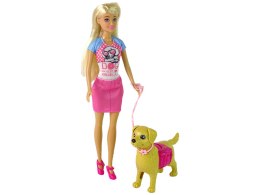 LEAN Toys Zestaw Lalki z Pieskiem i Karmą