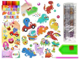 LEAN Toys Zestaw Naklejek Haft Diamentowy Dinozaury Mozaika