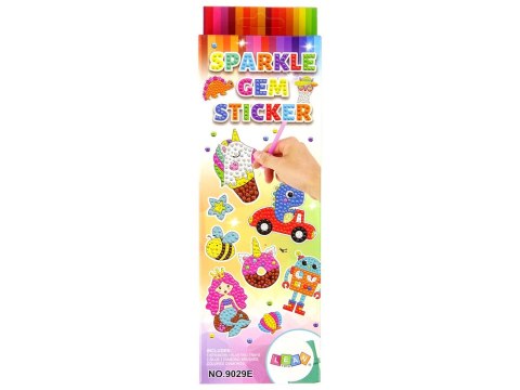 LEAN Toys Zestaw Naklejek Haft Diamentowy Dinozaury Mozaika LEAN Toys Zestaw Naklejek Haft Diamentowy Dinozaury Mozaika