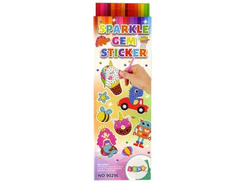 LEAN Toys Zestaw Naklejek Haft Diamentowy Jednorożec Słodycze Mozaika LEAN Toys Zestaw Naklejek Haft Diamentowy Jednorożec Słodycze Mozaika