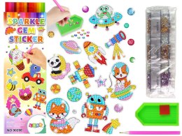 LEAN Toys Zestaw Naklejek Haft Diamentowy Kosmos Astronauta Mozaika