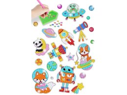 LEAN Toys Zestaw Naklejek Haft Diamentowy Kosmos Astronauta Mozaika