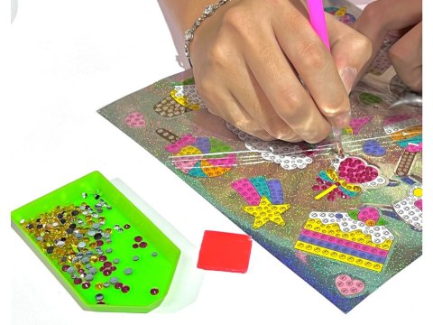 LEAN Toys Zestaw Naklejek Haft Diamentowy Kosmos Astronauta Mozaika LEAN Toys Zestaw Naklejek Haft Diamentowy Kosmos Astronauta Mozaika