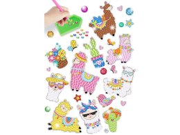 LEAN Toys Zestaw Naklejek Haft Diamentowy Lamy Zwierzęta Mozaika