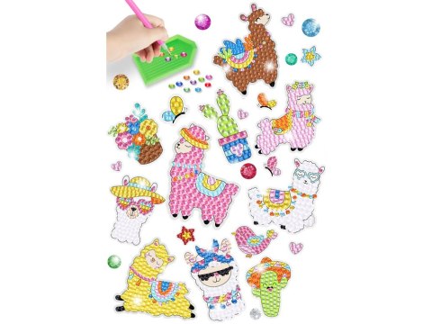LEAN Toys Zestaw Naklejek Haft Diamentowy Lamy Zwierzęta Mozaika LEAN Toys Zestaw Naklejek Haft Diamentowy Lamy Zwierzęta Mozaika