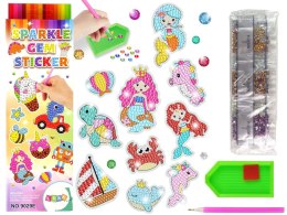 LEAN Toys Zestaw Naklejek Haft Diamentowy Świat Morski Zwierzęta Mozaika