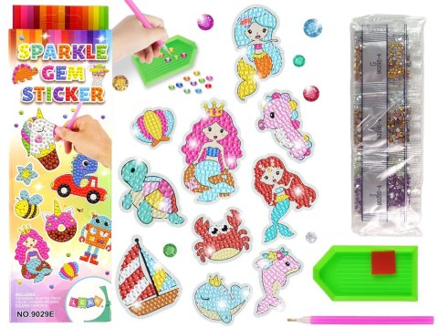 LEAN Toys Zestaw Naklejek Haft Diamentowy Świat Morski Zwierzęta Mozaika LEAN Toys Zestaw Naklejek Haft Diamentowy Świat Morski Zwierzęta Mozaika