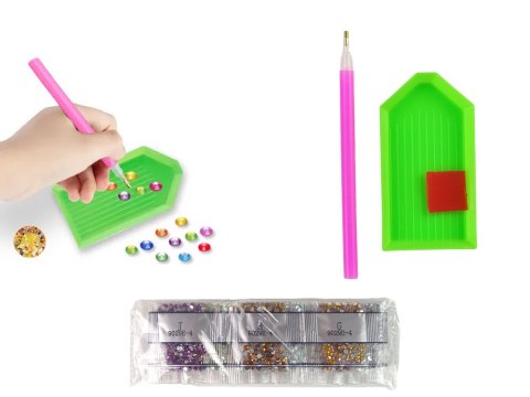 LEAN Toys Zestaw Naklejek Haft Diamentowy Zwierzęta Ogród Tęcza Mozaika LEAN Toys Zestaw Naklejek Haft Diamentowy Zwierzęta Ogród Tęcza Mozaika