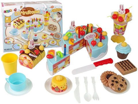 LEAN Toys Zestaw Słodkości Tort Ciastka Na Rzepy Dekoracje DIY LEAN Toys Zestaw Słodkości Tort Ciastka Na Rzepy Dekoracje DIY