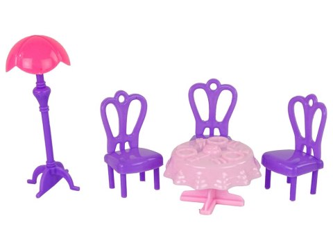 LEAN Toys Zestaw Willa Domek z Oświetleniem Plastikowa Różowa LEAN Toys Zestaw Willa Domek z Oświetleniem Plastikowa Różowa