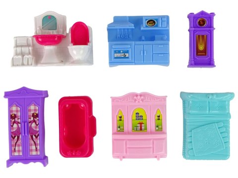 LEAN Toys Zestaw Willa Domek z Oświetleniem Plastikowa Różowa LEAN Toys Zestaw Willa Domek z Oświetleniem Plastikowa Różowa