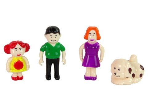 LEAN Toys Zestaw Willa Domek z Oświetleniem Plastikowa Różowa LEAN Toys Zestaw Willa Domek z Oświetleniem Plastikowa Różowa