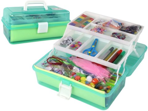 LEAN Toys Zielona Rozkładana Walizka Zestaw Artystyczny Kreatywny Plastyczny DIY LEAN Toys Zielona Rozkładana Walizka Zestaw Artystyczny Kreatywny Plastyczny DIY