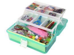 LEAN Toys Zielona Rozkładana Walizka Zestaw Artystyczny Kreatywny Plastyczny DIY