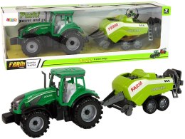 LEAN Toys Zielony Ciągnik Rolniczy Siewnik Napęd Frykcyjny