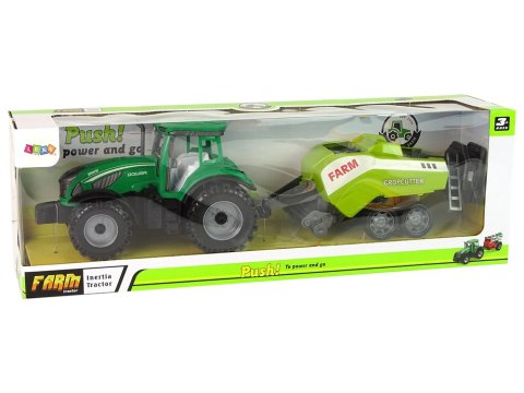 LEAN Toys Zielony Ciągnik Rolniczy Siewnik Napęd Frykcyjny LEAN Toys Zielony Ciągnik Rolniczy Siewnik Napęd Frykcyjny