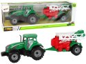 LEAN Toys Zielony Ciągnik Rolniczy z Czerwono- Zielonym Opryskiwaczem Napęd Frykcyjny