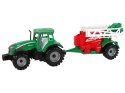 LEAN Toys Zielony Ciągnik Rolniczy z Czerwono- Zielonym Opryskiwaczem Napęd Frykcyjny