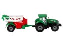 LEAN Toys Zielony Ciągnik Rolniczy z Czerwono- Zielonym Opryskiwaczem Napęd Frykcyjny