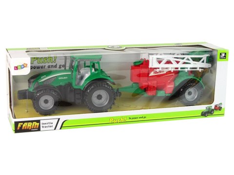 LEAN Toys Zielony Ciągnik Rolniczy z Czerwono- Zielonym Opryskiwaczem Napęd Frykcyjny LEAN Toys Zielony Ciągnik Rolniczy z Czerwono- Zielonym Opryskiwaczem Napęd Frykcyjny