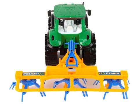 LEAN Toys Zielony Ciągnik, Zgrabiarka Napęd Frykcyjny LEAN Toys Zielony Ciągnik, Zgrabiarka Napęd Frykcyjny