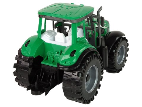 LEAN Toys Zielony Traktor z Czerwoną Przyczepką Napęd Frykcyjny LEAN Toys Zielony Traktor z Czerwoną Przyczepką Napęd Frykcyjny