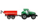LEAN Toys Zielony Traktor z Czerwoną Przyczepką Napęd Frykcyjny