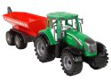 LEAN Toys Zielony Traktor z Czerwoną Przyczepką Napęd Frykcyjny