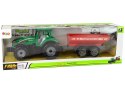 LEAN Toys Zielony Traktor z Czerwoną Przyczepką Napęd Frykcyjny