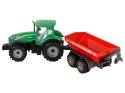 LEAN Toys Zielony Traktor z Czerwoną Przyczepką Napęd Frykcyjny
