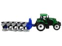 LEAN Toys Zielony Traktor z Pługiem Farma